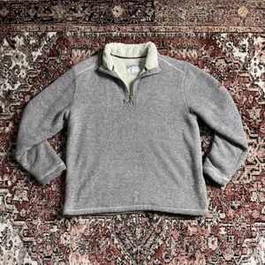 Orvis - Gray/Navy Checkered Half Zip Sherpa